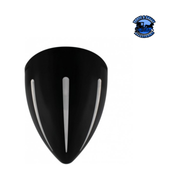 Black "Billet" Style Groove Headlight 9007 Bulb With White LED Halo Rim #32670 HEADLIGHT Black