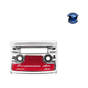 CHROME PLASTIC SUSPENSION AIR SWITCH GUARD WITH GLOSSY STICKER FOR 1990-2010 FREIGHTLINER CLASSIC (Choose Color) Air Switch Guard Red Light Gray