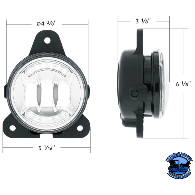 6 LED COMPETITION SERIES PROJECTOR FOG LIGHT FOR 2018-2024 VOLVO VNR (Choose Finish) FOG LIGHT Chrome,Black Lavender