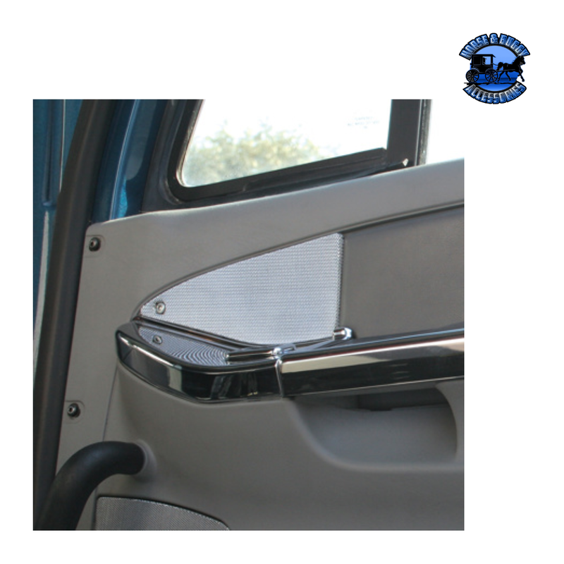 CHROME TRIANGULAR MESH COVER FOR FREIGHTLINER CENTURY (2003-2008) AND COLUMBIA (2004-2014) (Choose Side) Triangular Mesh Cover Driver's Side,Passenger's Side Dark Slate Gray