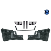 5-Piece Bumper Kit Without Fog Light Opening For 2018-2022 Freightliner Cascadia (Fog Light Optional) Bumper Kit With,Without Dark Slate Gray