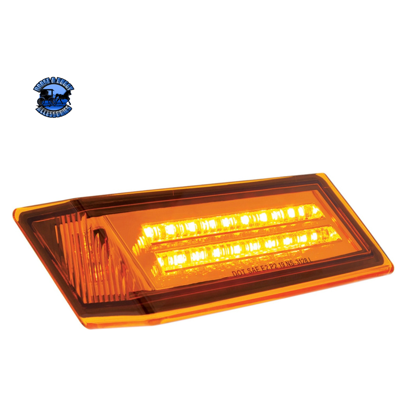 35 LED SEQUENTIAL TURN SIGNAL LIGHT FOR 2018-2024 FREIGHTLINER CASCADIA - AMBER LED/AMBER LENS (Choose Side) TURN SIGNAL Driver's Side,Passenger's Side Chocolate