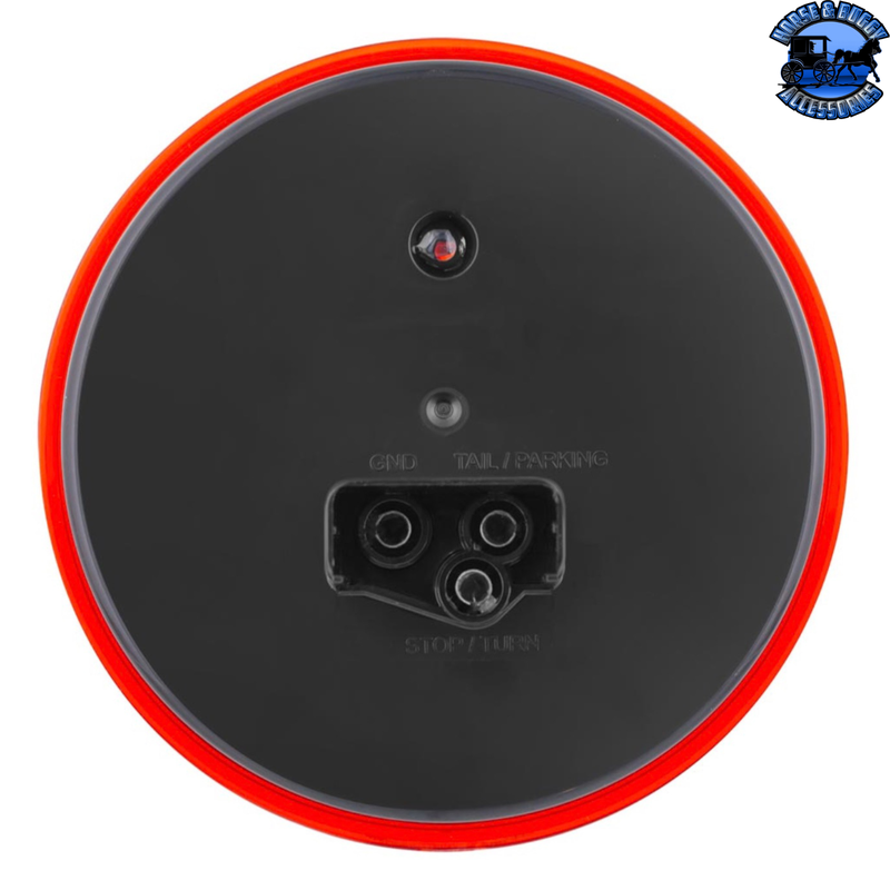 3 LED 4" Round Light (Stop, Turn, & Tail)-Red LED/Red Lens #38064B