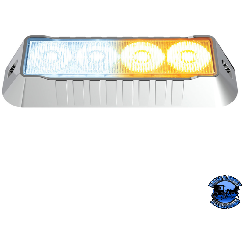 4 LED WARNING LIGHT (Choose LED Color) WARNING/LIGHT BAR Amber and White Light Gray