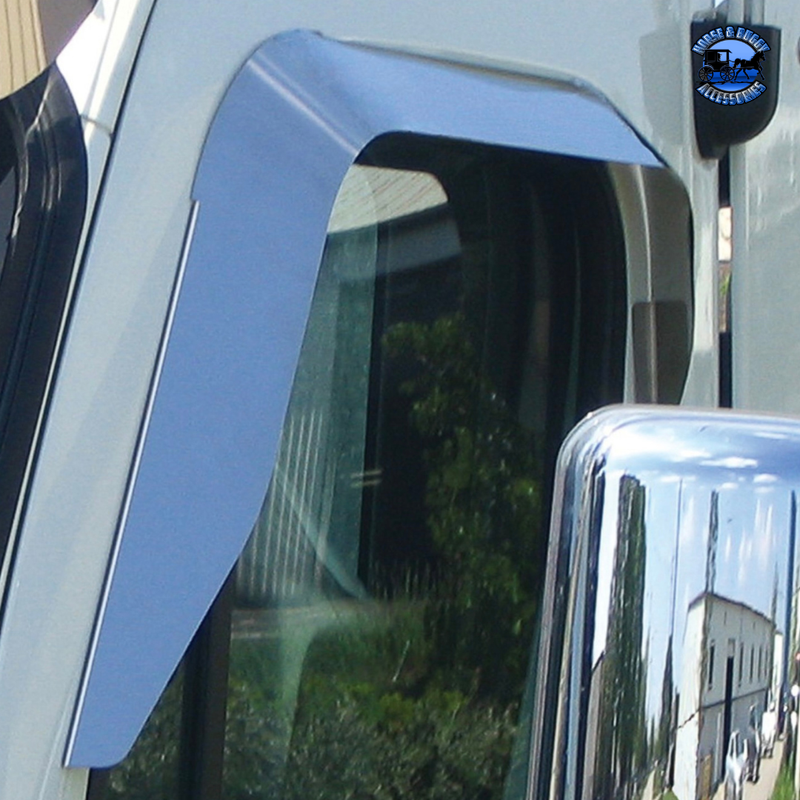 STAINLESS DOOR WINDOW VENT VISOR FOR 2008-2017 FREIGHTLINER CASCADIA (PAIR) #29148 VISOR Dark Slate Gray