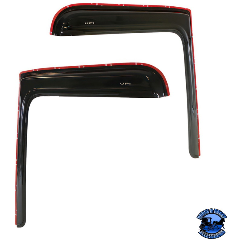 WINDOW VENT VISOR FOR 2008-2017 FREIGHTLINER CASCADIA - SMOKE (PAIR) #91510 Window Vent Visor Dark Slate Gray