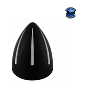 BLACK "BILLET" STYLE GROOVE HEADLIGHT WITH VISOR 9007 BULB WITH LED HALO RIM (Choose Color) HEADLIGHT Amber,White Black