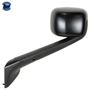 Black Hood Mirror With Heated Lens For 2018-2022 Freightliner Cascadia - Driver Hood Mirror Black / Driver's Side Dark Slate Gray