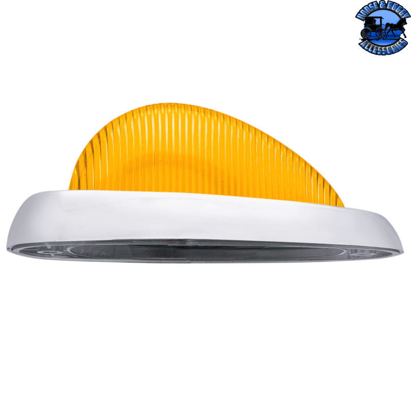 39166 15 LED Sleeper Light With Bezel For Freightliner (Clearance/Marker) - Amber LED/Amber Lens (Pair) #39166