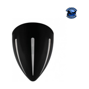 Black "BILLET" Style Groove Headlight Housing With Visor #31498 HEADLIGHT Black
