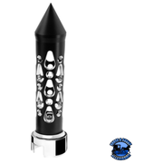 THREAD-ON BROOKLYN STYLE SPIKE GEARSHIFT KNOB WITH 13/15/18 SPEED ADAPTER - MATTE BLACK/VERTICAL #71200 Knob Light Gray