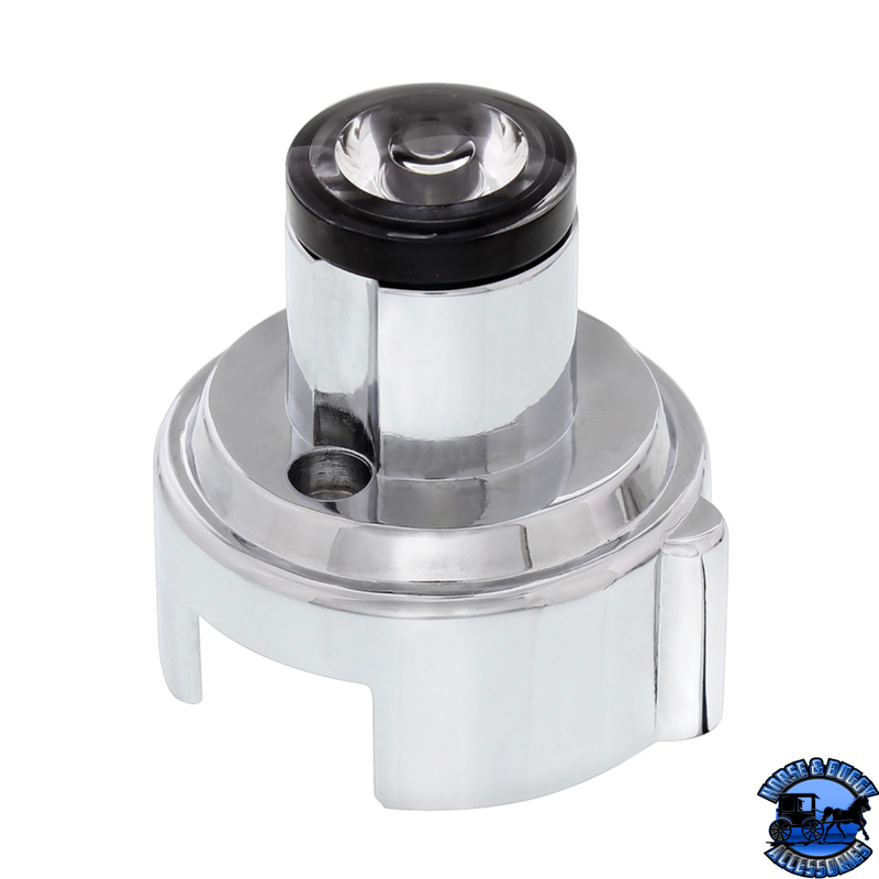 Brooklyn Style Spike Gearshift Knob With LED 13/15/18 Speed Adapter - Chrome/Amber LED #70720