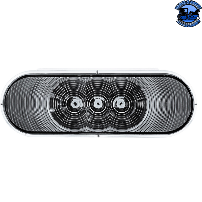 6 LED 6" Oval Light (Back-Up)-White LED/Clear Lens #38068B