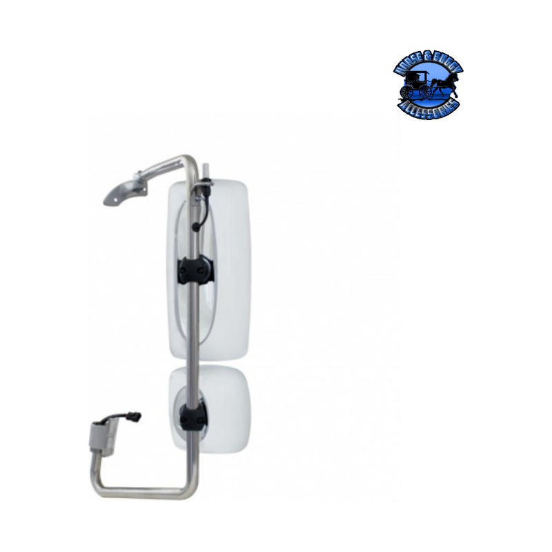 CHROME MIRROR ASSEMBLY FOR 2001-2020 FREIGHTLINER COLUMBIA - HEATED (Choose Side) Mirror Driver's Side,Passenger's Side Light Gray