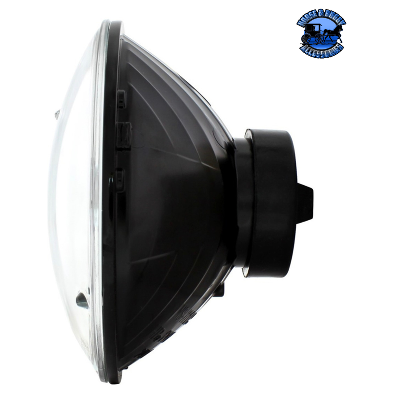 7" CRYSTAL HEADLIGHT, GLASS LENS #31387 Crystal Headlight Light Gray