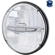 ULTRALIT - 3 HIGH POWER LED 7" HEADLIGHT WITH 10 LED POSITION LIGHT BAR (Choose Color) LED Headlight White,Amber Light Gray