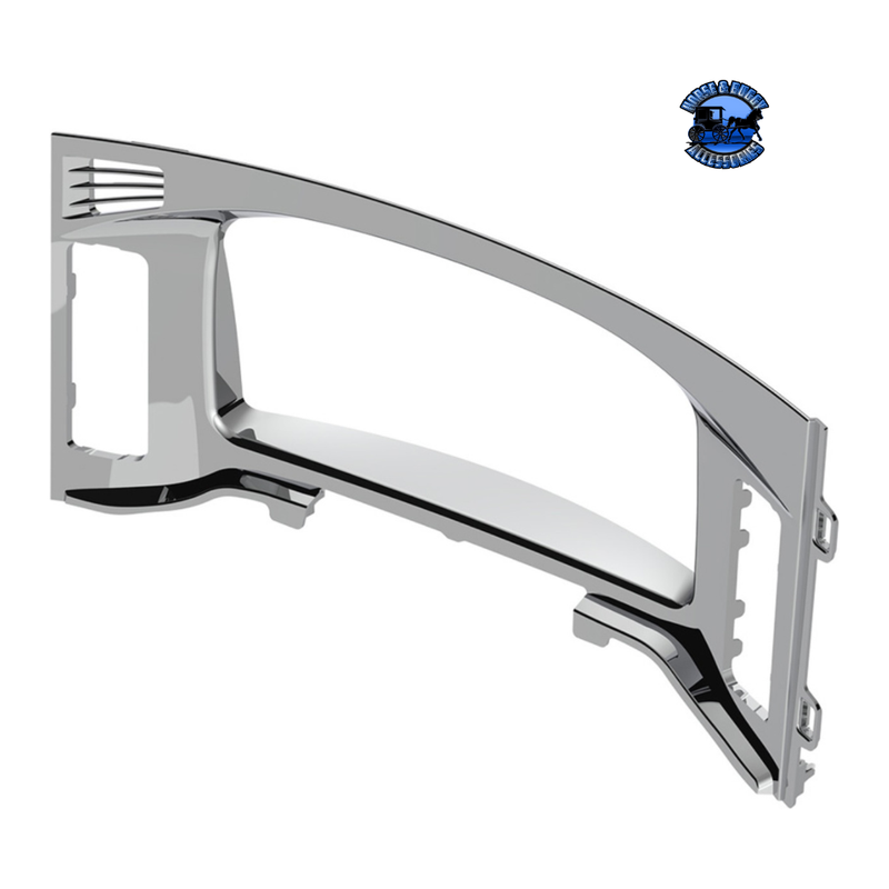 CHROME PLASTIC CENTER DASH INSTRUMENT BEZEL FOR 2018-2023 FREIGHTLINER CASCADIA #42427 FREIGHTLINER CASCADIA Gray