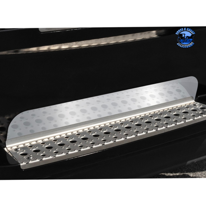 Gray 430 SS Lower Step Surface Protective Plates For 2018-2022 Freightliner Cascadia (Pair) #29153 Protective Plates