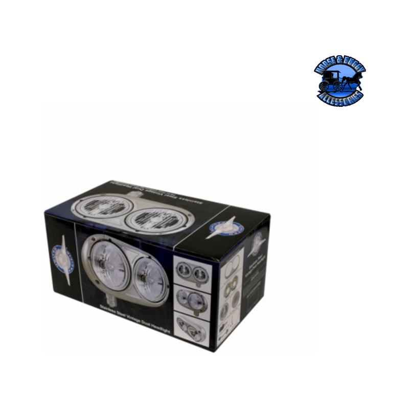 HEADLIGHT ASSEMBLY WITH 304 SS HOUSING & LED HEADLIGHTS W/LED POSITION LIGHT FOR PETERBILT 359 (Choose Color) (Choose Side) HEADLIGHT Amber / Driver's Side,Amber / Passenger's Side,White / Driver's Side,White / Passenger's Side Dark Slate Gray