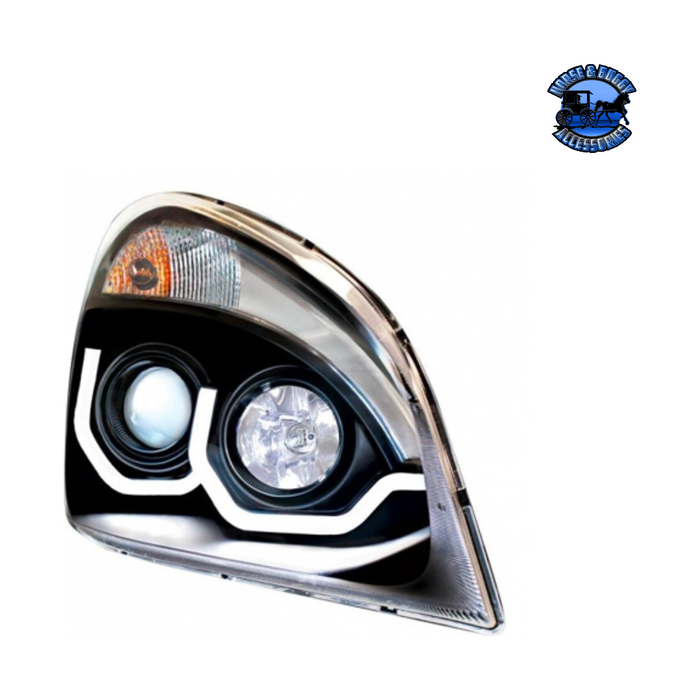 Light Gray PROJECTION HEADLIGHT WITH WHITE LED POSITION LIGHT FOR 2008-17 FREIGHTLINER CASCADIA (Choose Color) (Choose Side) HEADLIGHT Chrome / Driver's Side,Chrome / Passenger's Side,Black / Driver's Side,Black / Passenger's Side