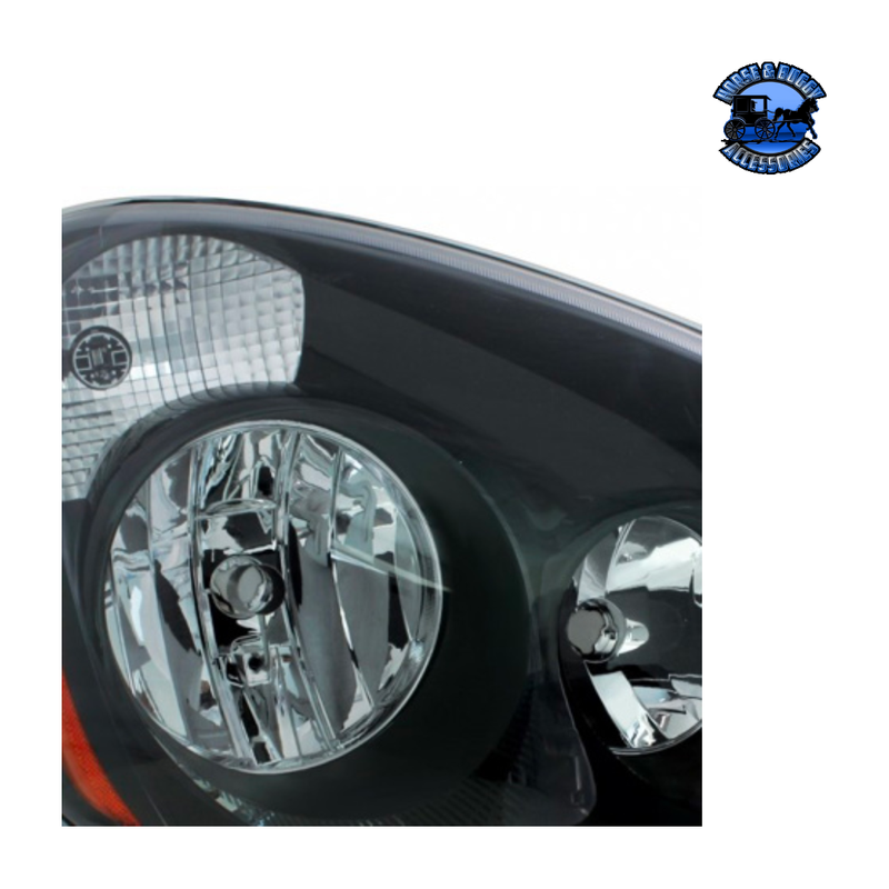 Blackout Headlight Set For 2008-2017 Freightliner Cascadia (Pair) #31207 headlight Dark Slate Gray