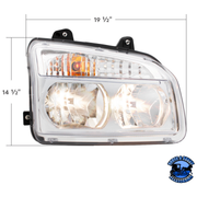 HEADLIGHT ASSEMBLY FOR 2015-2025 KENWORTH T880 (Choose Side) HEADLIGHT Drivers,Passengers Light Gray