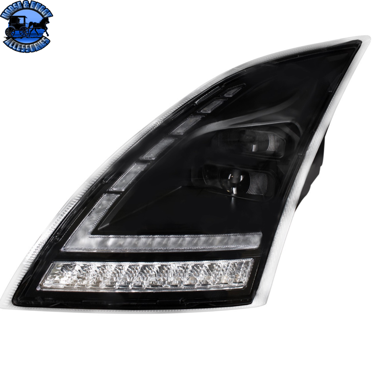 Full LED Headlight With Switchable Sequential Turn Signal. 2018-2024 Volvo VNL (Choose Side)