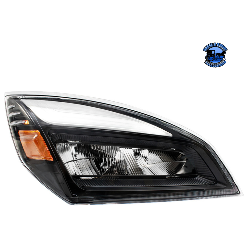 HIGH POWER LED HEADLIGHT FOR 2018-2024 FREIGHTLINER CASCADIA (Choose Color) (Choose Side) HEADLIGHT Black / Passenger's Side Light Gray