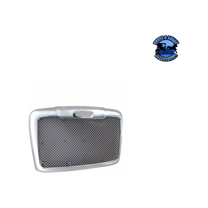 MESH GRILLE WITH BUG SCREEN & LOGO MOUNT FOR 2008-2017 FREIGHTLINER CASCADIA (Choose Color) Grille Black,Chrome Dim Gray