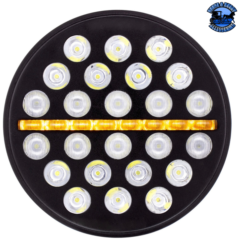 ULTRALIT - 24 HIGH POWER LED CIRCULAR LIGHT WITH DUAL COLOR LED POSITION LIGHT BAR #36452 LED Circular Light Black