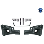 5-Piece Bumper Kit Without Fog Light Opening For 2018-2022 Freightliner Cascadia (Fog Light Optional) Bumper Kit With,Without Dark Slate Gray