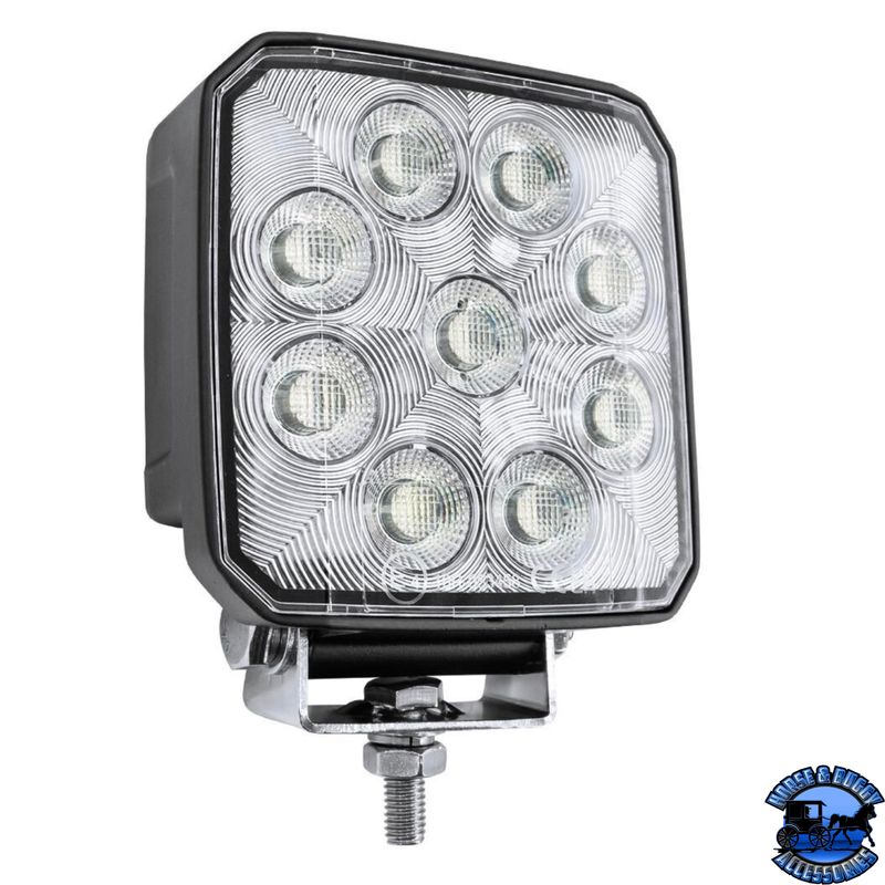 36702   9 LED High Power 3-7/8" Square Work Light-Flood #36702
