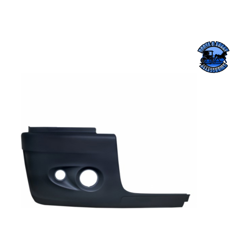 BUMPER END WITH 2 FOG LIGHT HOLE FOR 2005+ FREIGHTLINER CENTURY (Choose Side) Bumper End Passenger's Side Dark Slate Gray