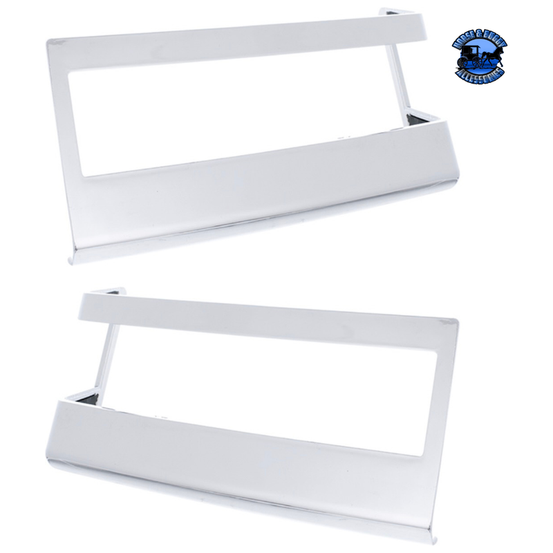 CHROME PLASTIC TURN SIGNAL BEZELS FOR 2018-2024 FREIGHTLINER CASCADIA (PAIR) #42442 TURN SIGNAL Light Gray