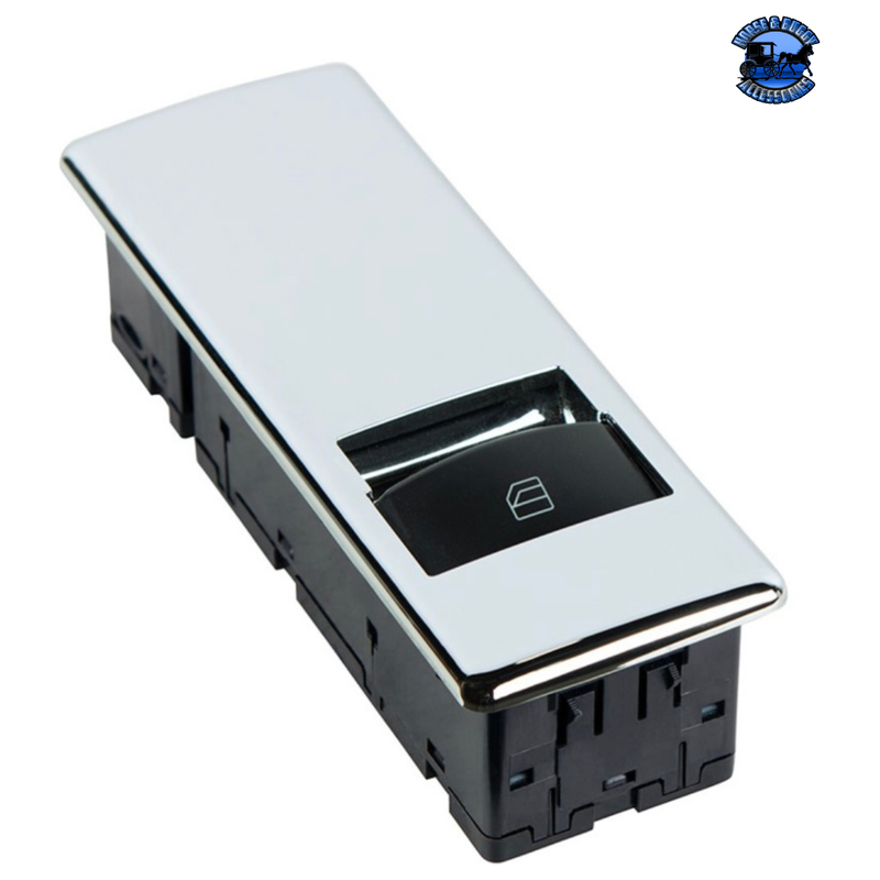 CHROME DOOR SWITCH COVER FOR 2018-2024 FREIGHTLINER CASCADIA (Choose Side) Door Switch Covers Driver's Side / Power Window Mirror & Door Lock,Driver's Side / Power Window & Mirror,Passenger's Side / Power Window & Door Lock,Passenger's Side / Power Window Light Gray