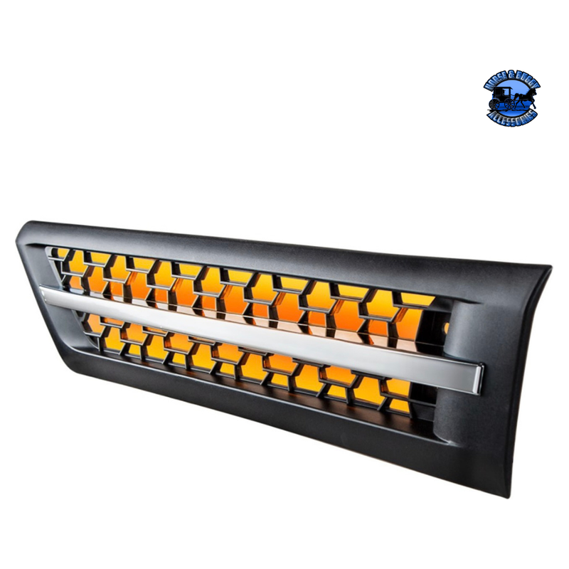 HOOD AIR INTAKE GRILLE WITH LED FOR 2018-2024 FREIGHTLINER CASCADIA 126 (Choose Color) (Choose Side) Air Intake Amber LED / Driver's Side,Amber LED / Passenger's Side,Blue LED / Driver's Side,Blue LED / Passenger's Side,Red LED / Driver's Side,Red LED / Passenger's Side,Green LED / Driver's Side,Green LED / Passenger's Side,White LED / Driver's Side,White LED / Passenger's Side Tan