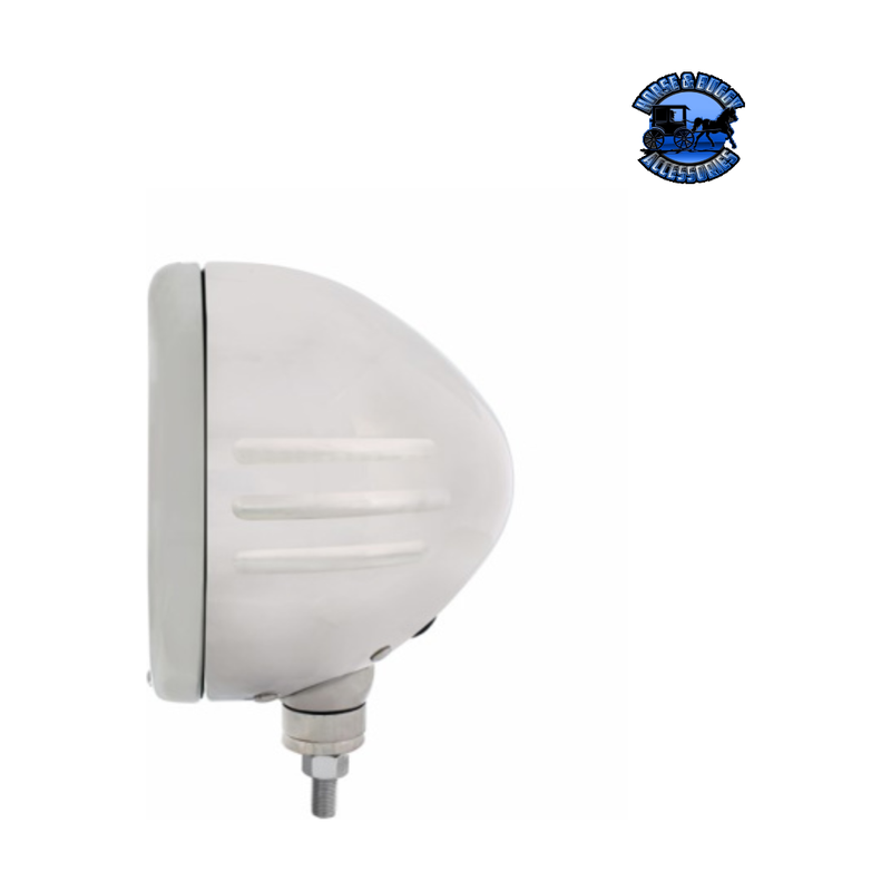 Stainless Classic Style Embossed Stripe Headlight Housing #32728 Headlight Housing Light Gray