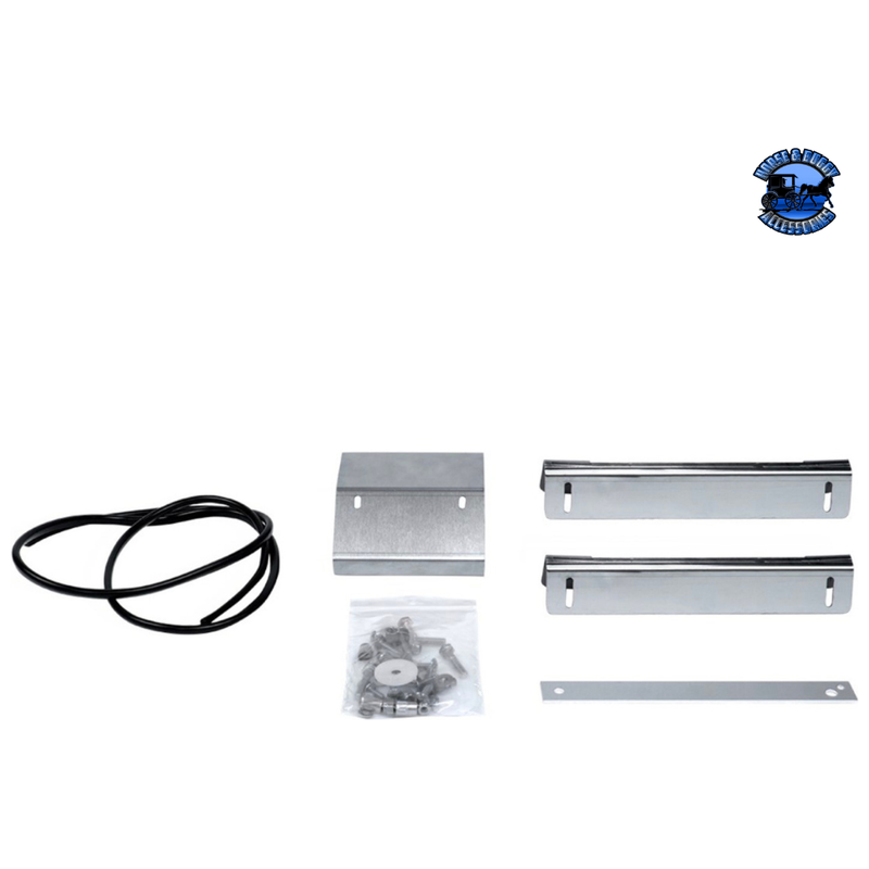 430 STAINLESS STEEL BUG SHIELD WITH HOOD TILT HANDLE FOR 2018-2024 FREIGHTLINER CASCADIA #29150 BUG SHIELD Gray