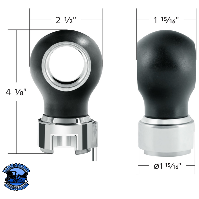 THREAD-ON CHARLOTTE STYLE GEARSHIFT KNOB WITH LED 13/15/18 SPEED ADAPTER  (Choose Finish)(Choose LED Color) Knob Chrome / Amber,Chrome / Blue,Chrome / White,Chrome / Red,Matte Black / Amber,Matte Black / Blue,Matte Black / White,Matte Black / Red Light Gray