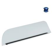 Stainless 6" Chopped Window Trim For 2008-2017 Freightliner Cascadia #29099 Window Trim Light Gray