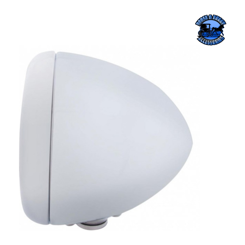 GUIDE 682-C STYLE HEADLIGHT H4 BULB WITH 10 AMBER LED (Choose Color) HEADLIGHT Chrome,Stainless,Black Light Gray