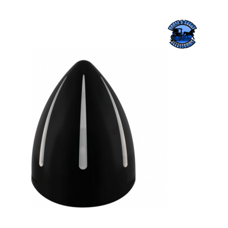 Black "Billet" Style Groove Headlight With Visor H6024 Bulb #32678 HEADLIGHT Black