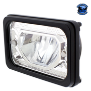 ULTRALIT - HEATED 4" X 6" LED HEADLIGHT WITH GLASS LENS & ALUMINUM HOUSING (Choose Color) (Choose High or Low) Heated LED Headlight Chrome / Low Beam,Chrome / High Beam,Black / Low Beam,Black / High Beam Light Gray