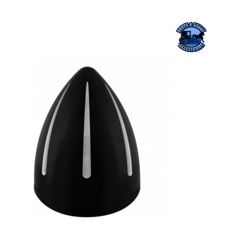 Black "Billet" Style Groove Headlight With Visor H6014 Bulb #32685 HEADLIGHT Black