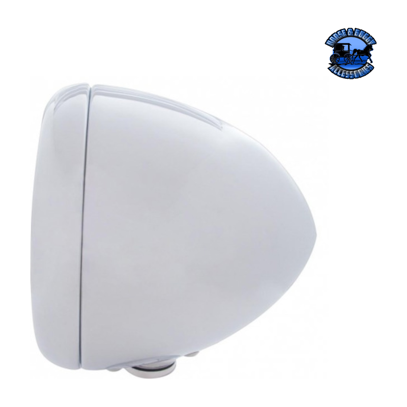 GUIDE 682-C STYLE HEADLIGHT H4 BULB WITH 34 WHITE LED (Choose Color) HEADLIGHT Stainless,Chrome,Black Light Gray