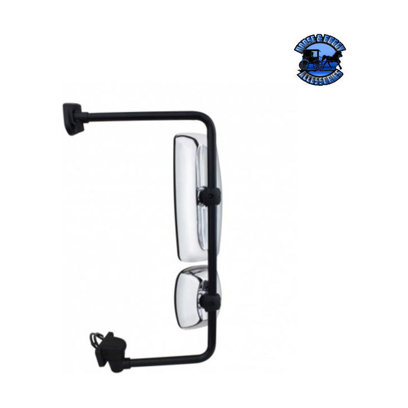 CHROME MIRROR ASSEMBLY WITH POWER ADJUST & HEATED FOR FREIGHTLINER M2 (Choose Side) Mirror Driver's Side,Passenger's Side Lavender