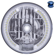 ULTRALIT - 7" CRYSTAL HEADLIGHT WITH 34 LED POSITION LIGHT (Choose Color) HEADLIGHT Amber,White Dark Gray