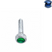 Gray CHROME SHORT DASH SCREW FOR FREIGHTLINER WITH COLOR CRYSTAL (2-PACK) (Choose Color) Dash Screw Green