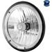 Light Gray ULTRALIT - 7" CRYSTAL HEADLIGHT WITH LED HALO RING (Choose Color) HEADLIGHT Amber,White