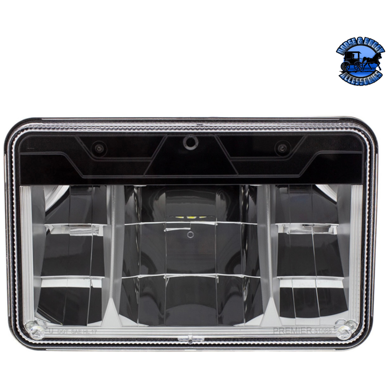 ULTRALIT - HIGH POWER LED 4" X 6" HEADLIGHT WITH POLYCARBONATE LENS & HOUSING (Choose High or Low) High Power LED Low Dark Slate Gray